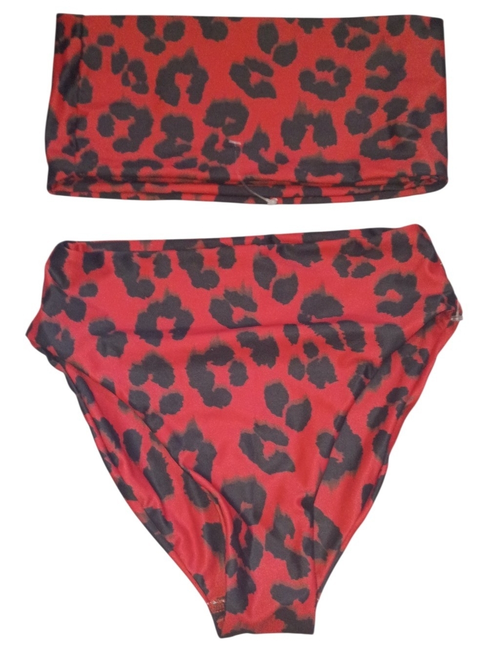 Buddy Love Red and Black Leopard Print  Swim Suite